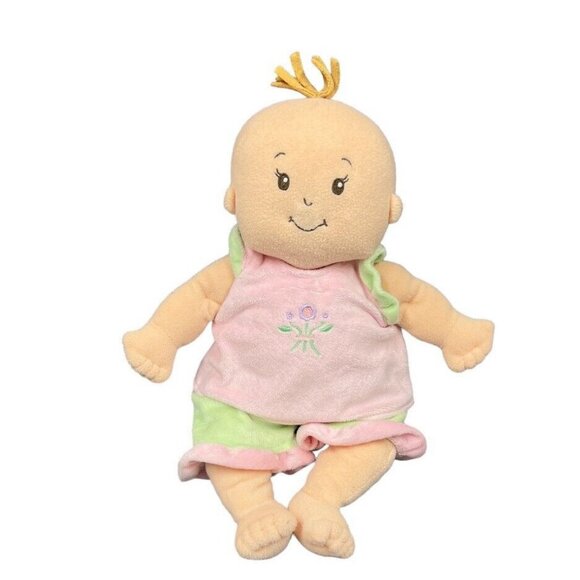 Manhattan Toy Stella 14”‎ Plush Baby Doll ONLY Pink Green Outfit NO Pacifier Toy - Picture 1 of 13